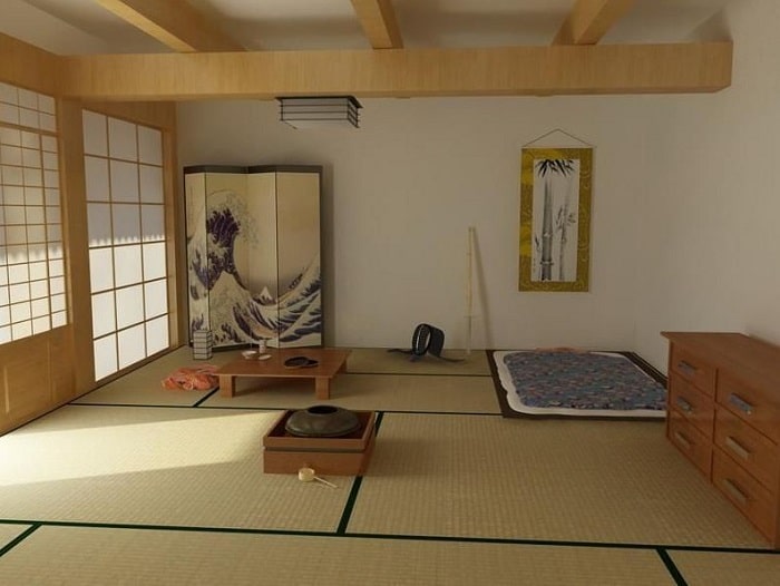 Thiết kế sàn phòng ngủ kiểu Nhật